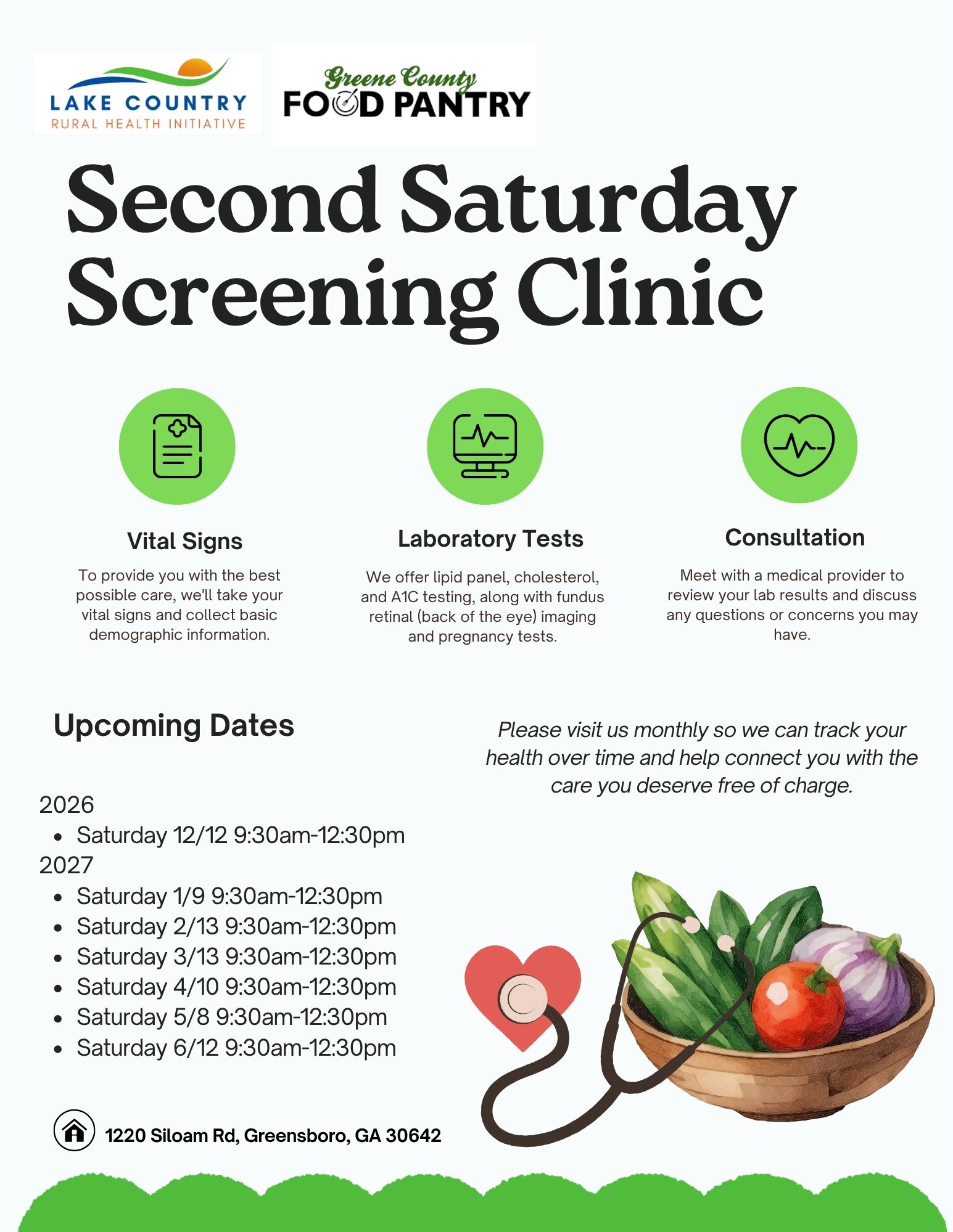 Second Saturday Screening Clinics